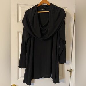 Lisa Rinna Collection Long Sleeve Blouse Top 2X Black